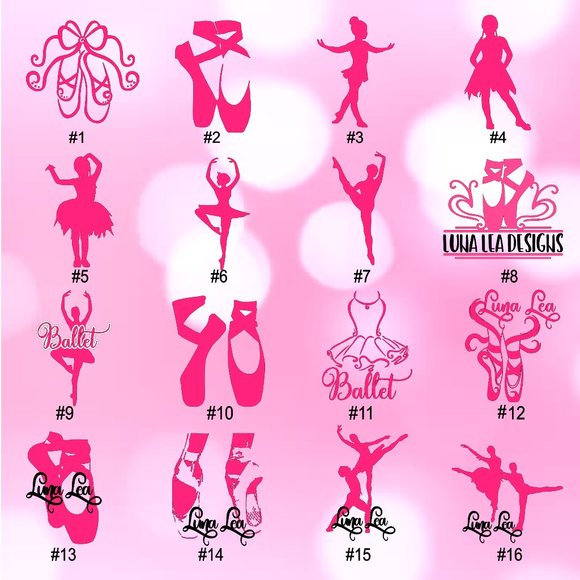 BALLET / DANCE / JAZZ VINYL DECAL - 5-6" - Picture 1 of 8